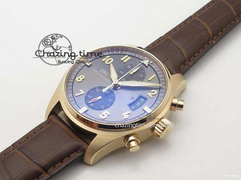 MIROTIME 0208 Pilot Chrono RG 3878 ZF Best Edition Grey Dial On Brown Leather Strap A UrbanChic 7330